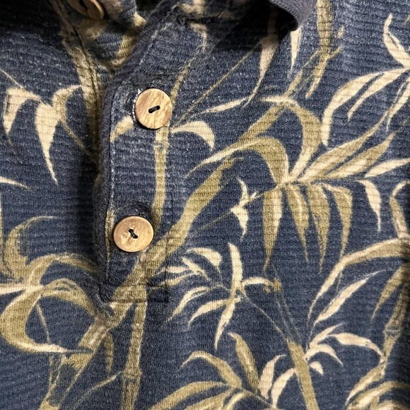 VINTAGE OP Ocean Pacific Blue Polo Bamboo Cotton Retro Medium - Picture 4 of 5